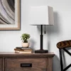 Square Stick with Outlet Table Lamps - Threshold Nickel