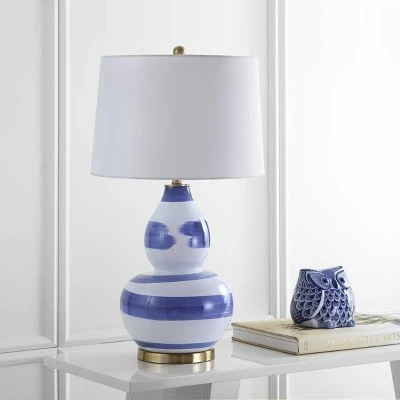 32" Aileen Table Lamp Blue/White (Includes LED Light Bulb) - Safavieh 1 32" Aileen Table Lamp Blue/White (Includes LED Light Bulb) - Safavieh