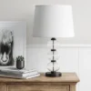 Large Assembled Glass Stacked Ribbed Table Lamp (Includes LED Light Bulb) Clear - Threshold™
