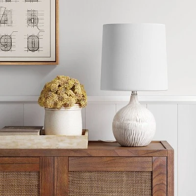 Medium Assembled Ceramic Table Lamp (Includes LED Light Bulb) Gray/Brown - Threshold™ 1 Medium Assembled Ceramic Table Lamp (Includes LED Light Bulb) Gray/Brown - Threshold™