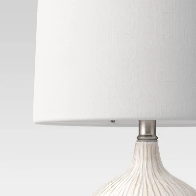 Medium Assembled Ceramic Table Lamp (Includes LED Light Bulb) Gray/Brown - Threshold™ 3 Medium Assembled Ceramic Table Lamp (Includes LED Light Bulb) Gray/Brown - Threshold™ - Image 3