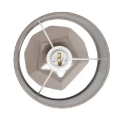 Round Prism Mini Table Lamp with Matching Fabric Shade Gray - Simple Designs -Deals A Radiant Den Store unnamed file 482