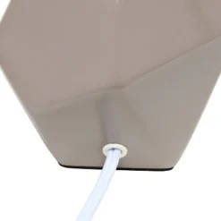 Round Prism Mini Table Lamp with Matching Fabric Shade Gray - Simple Designs -Deals A Radiant Den Store unnamed file 483