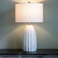 27" Cannon Crackle Table Lamp White - Decor Therapy -Deals A Radiant Den Store unnamed file 4835
