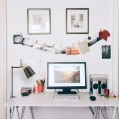 19" Lex Clamp-on Desk Lamp Black and Gold - Globe Electric