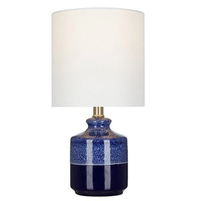 14.75" Ceramic Accent Lamp Blue - Cresswell Lighting 1 14.75" Ceramic Accent Lamp Blue - Cresswell Lighting