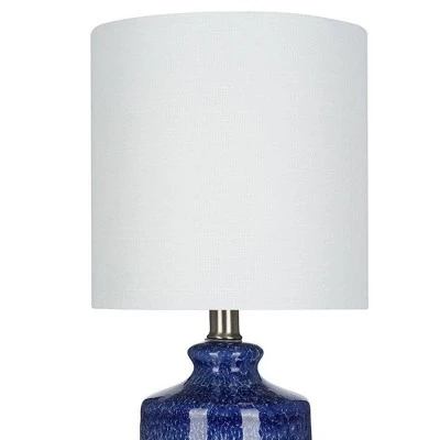 14.75" Ceramic Accent Lamp Blue - Cresswell Lighting 3 14.75" Ceramic Accent Lamp Blue - Cresswell Lighting - Image 3