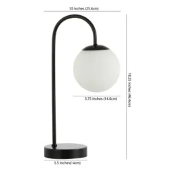 JONATHAN Y 18.25" Iron and Glass Arco Minimalist Mid Century Globe Table Lamp (Includes LED Light Bulb) Black - Jonathan Y -Deals A Radiant Den Store unnamed file 4873