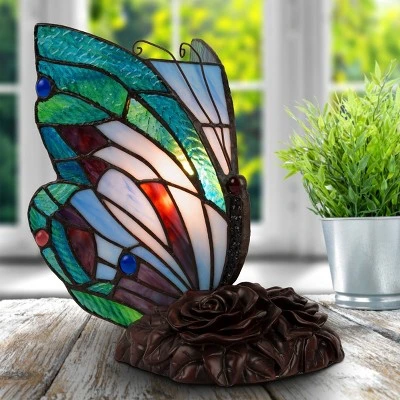 Trademark Global Tiffany Style Butterfly Lamp (Includes LED Light Bulb) 1 Trademark Global Tiffany Style Butterfly Lamp (Includes LED Light Bulb)