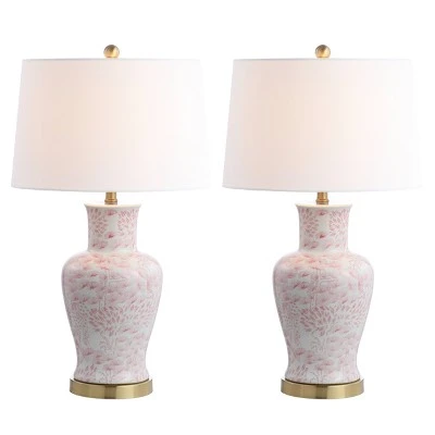 Set of 2 Calli Table Lamps Pink/White (Includes LED Light Bulb) - Safavieh 2 Set of 2 Calli Table Lamps Pink/White (Includes LED Light Bulb) - Safavieh - Image 2