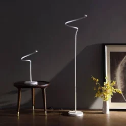 18" Modern Metal Spiral Table Lamp (Includes LED Light Bulb) White - Ore International -Deals A Radiant Den Store unnamed file 4928