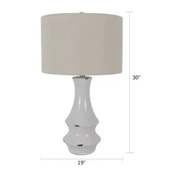 30" Ceramic Callie Table Lamp White - Decor Therapy 15 30" Ceramic Callie Table Lamp White - Decor Therapy -Deals A Radiant Den Store unnamed file 4940