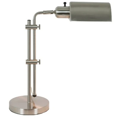 13" Adjustable Pharmacy Table Lamp Brushed Steel - Decor Therapy 1 13" Adjustable Pharmacy Table Lamp Brushed Steel - Decor Therapy