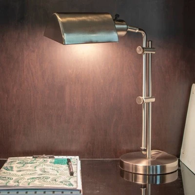 13" Adjustable Pharmacy Table Lamp Brushed Steel - Decor Therapy 8 13" Adjustable Pharmacy Table Lamp Brushed Steel - Decor Therapy - Image 8