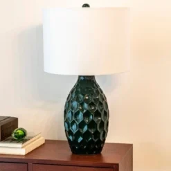 24.5" Ceramic Tamara Faceted Table Lamp Emerald Green - Decor Therapy -Deals A Radiant Den Store unnamed file 4962