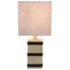 15" Campbell Square Barrel Accent Table Lamp (Includes LED Light Bulb) White - Decor Therapy