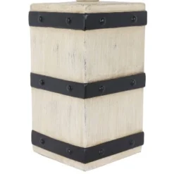 15" Campbell Square Barrel Accent Table Lamp (Includes LED Light Bulb) White - Decor Therapy -Deals A Radiant Den Store unnamed file 4997