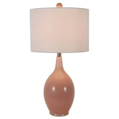 27" Annabelle Ceramic Table Lamp Rose - Decor Therapy
