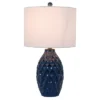 24.5" Tamara Faceted Ceramic Table Lamp - Dark Blue - Decor Therapy