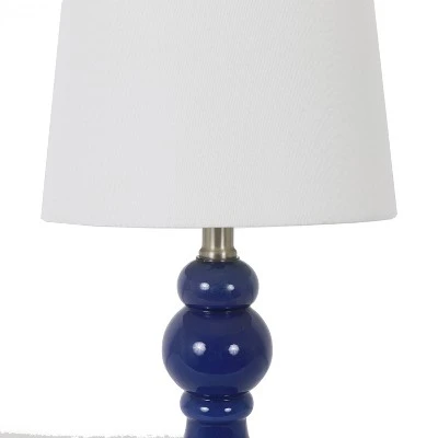 Set of 2 Draper Table Lamp with USB Ports (Includes LED Light Bulb) Blue - Decor Therapy 3 Set of 2 Draper Table Lamp with USB Ports (Includes LED Light Bulb) Blue - Decor Therapy - Image 3