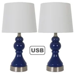 Set of 2 Draper Table Lamp with USB Ports (Includes LED Light Bulb) Blue - Decor Therapy 13 Set of 2 Draper Table Lamp with USB Ports (Includes LED Light Bulb) Blue - Decor Therapy -Deals A Radiant Den Store unnamed file 5026