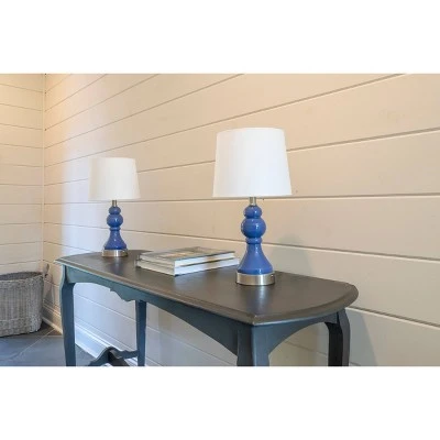Set of 2 Draper Table Lamp with USB Ports (Includes LED Light Bulb) Blue - Decor Therapy 8 Set of 2 Draper Table Lamp with USB Ports (Includes LED Light Bulb) Blue - Decor Therapy - Image 8