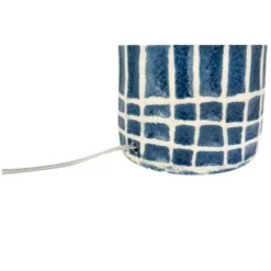 Stoneware Table Lamp with Embossed Grid Pattern - 3R Studios -Deals A Radiant Den Store unnamed file 5034
