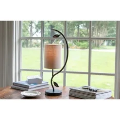 22" Anna Leaf Table Lamp Painted Bronze - Decor Therapy -Deals A Radiant Den Store unnamed file 5059