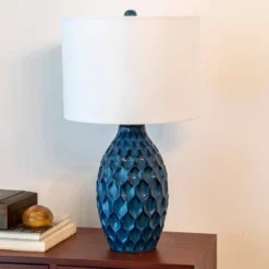 24.5" Tamara Faceted Ceramic Table Lamp - Dark Blue - Decor Therapy 14 24.5" Tamara Faceted Ceramic Table Lamp - Dark Blue - Decor Therapy -Deals A Radiant Den Store unnamed file 506