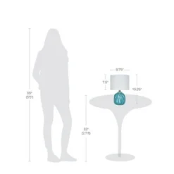 7.5" Ceramic Accent Lamp Teal (Includes LED Light Bulb) - Cresswell Lighting -Deals A Radiant Den Store unnamed file 5065