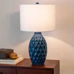 24.5" Tamara Faceted Ceramic Table Lamp - Dark Blue - Decor Therapy 15 24.5" Tamara Faceted Ceramic Table Lamp - Dark Blue - Decor Therapy -Deals A Radiant Den Store unnamed file 507