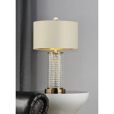 28.75" Traditional Metal Table Lamp with Crystal Accents Gold - Ore International 2 28.75" Traditional Metal Table Lamp with Crystal Accents Gold - Ore International - Image 2
