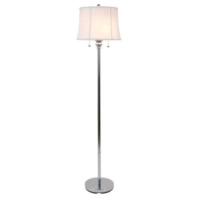 61.5" Twin Lamp Silver - Decor Therapy 1 61.5" Twin Lamp Silver - Decor Therapy