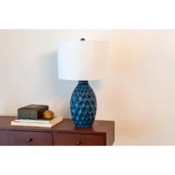 24.5" Tamara Faceted Ceramic Table Lamp - Dark Blue - Decor Therapy 16 24.5" Tamara Faceted Ceramic Table Lamp - Dark Blue - Decor Therapy -Deals A Radiant Den Store unnamed file 508