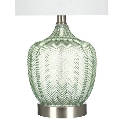 18" Glass Accent Lamp Green (Includes LED Light Bulb) - Cresswell Lighting 2 18" Glass Accent Lamp Green (Includes LED Light Bulb) - Cresswell Lighting - Image 2