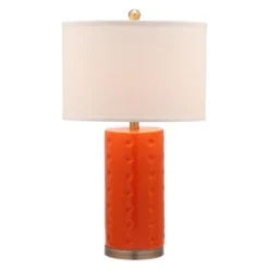 (Set of 2) 26" Roxanne Table Lamp Orange (Includes CFL Light Bulb) - Safavieh 6 (Set of 2) 26" Roxanne Table Lamp Orange (Includes CFL Light Bulb) - Safavieh -Deals A Radiant Den Store unnamed file 512