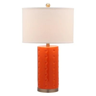 (Set of 2) 26" Roxanne Table Lamp Orange (Includes CFL Light Bulb) - Safavieh 3 (Set of 2) 26" Roxanne Table Lamp Orange (Includes CFL Light Bulb) - Safavieh - Image 3