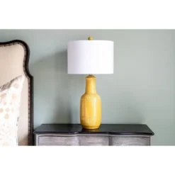 27.5" Patterned Ceramic Table Lamp Camel Glaze - Decor Therapy -Deals A Radiant Den Store unnamed file 5127