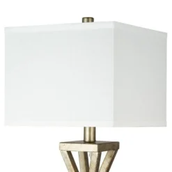 22.5" Metal Cage Table Lamp (Includes LED Light Bulb) Silver - Cresswell Lighting -Deals A Radiant Den Store unnamed file 5131