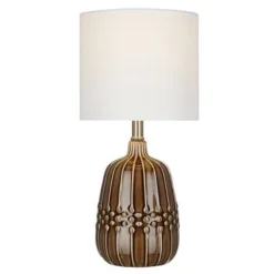 19" Ceramic Accent Lamp Bronze - Cresswell Lighting