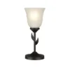 12" Metal Floral Uplight Table Lamp - Cresswell Lighting