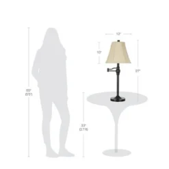 27" Swing Arm Table Lamp Bronze - Cresswell Lighting -Deals A Radiant Den Store unnamed file 5173