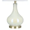 25.25" Glass Lamp White - Cresswell Lighting