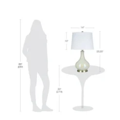 25.25" Glass Lamp White - Cresswell Lighting -Deals A Radiant Den Store unnamed file 5180
