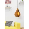 19.75" Modern Oak Wood Hanging Acorus Pendant Light Brown - Ore International