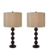 28.5" Set of 2 Sadie Stacked Ball Table Lamp Bronze - Decor Therapy