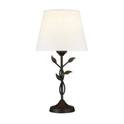 21" Metal Floral Table Lamp (Includes LED Light Bulb) - Cresswell Lighting