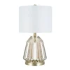 23.5" Glass Table Lamp Champagne (Includes LED Light Bulb) - Cresswell Lighting