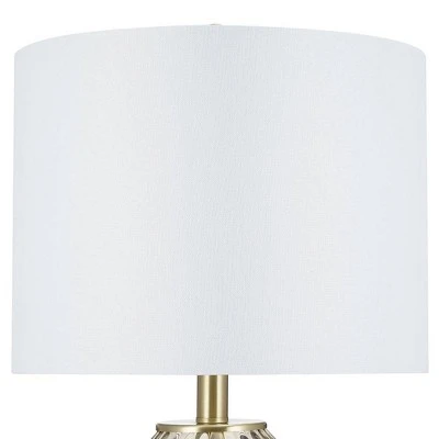 23.5" Glass Table Lamp Champagne (Includes LED Light Bulb) - Cresswell Lighting 4 23.5" Glass Table Lamp Champagne (Includes LED Light Bulb) - Cresswell Lighting - Image 4