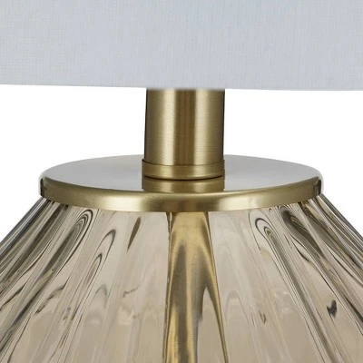 23.5" Glass Table Lamp Champagne (Includes LED Light Bulb) - Cresswell Lighting 5 23.5" Glass Table Lamp Champagne (Includes LED Light Bulb) - Cresswell Lighting - Image 5
